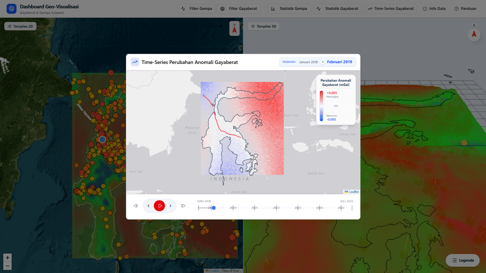Sulawesi Gravity & Earthquake Dashboard - 2
